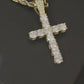 Cross CZ pendant (gold)