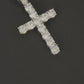 Cross CZ pendant (white gold)