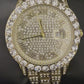 Cubic Zirconia Gold Diamond Watch