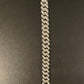 12mm Silver Cuban Link CZ bracelet (light)